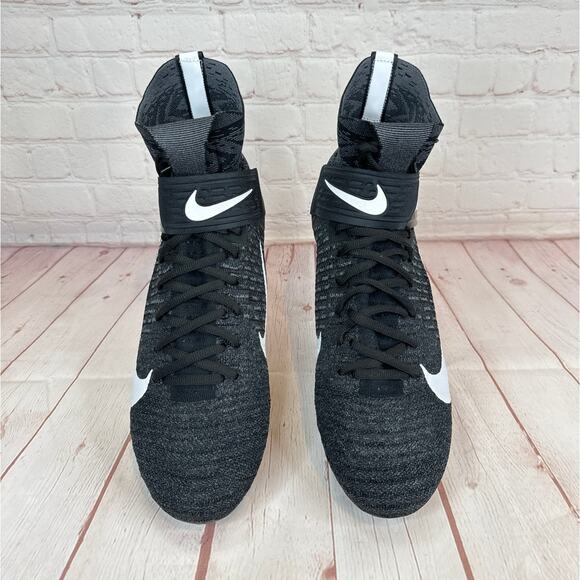 Nike Alpha Menace Elite 2 Flyknit Black Football Cleats Mens Size 10 AO3374-001 - Picture 7 of 11